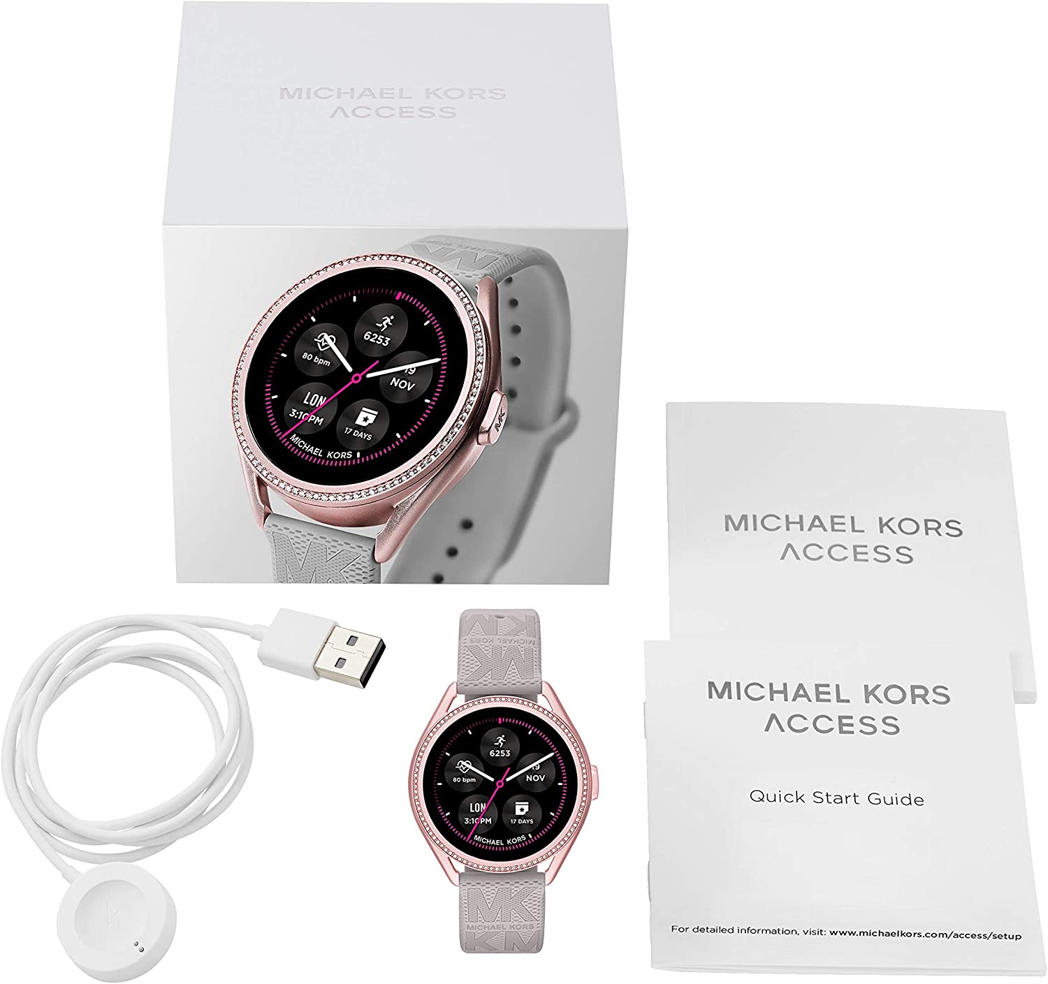 Michael Kors Women's MKGO Gen 5E 43mm Touchscreen Smartwatch with Fitness Tracker, Heart Rate, Contactless Payments, and Smartphone Notifications - Image 6